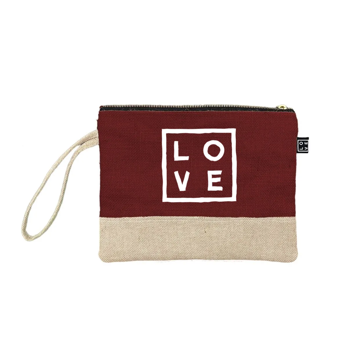 2-Tones Clutch - Cherry red – Natural Elegance by LOVE